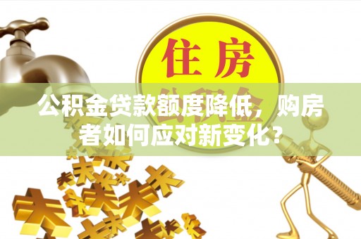 横栏公积金贷款额度降低，购房者如何应对新变化？