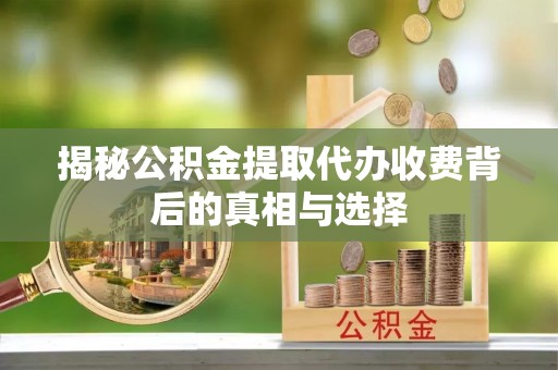横栏揭秘公积金提取代办收费背后的真相与选择