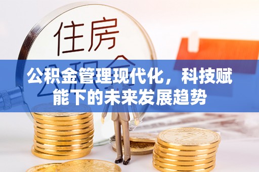 横栏公积金管理现代化，科技赋能下的未来发展趋势